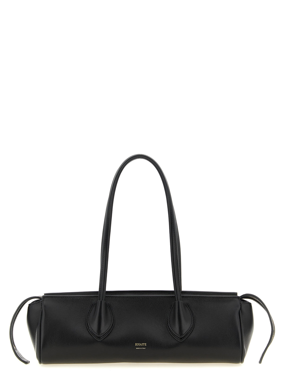 Discover the Khaite Black Lamb Leather Shoulder Bag, a timeless fusion of exquisite craftsmanship and luxurious nappa leather, perfect for the discerning individual.