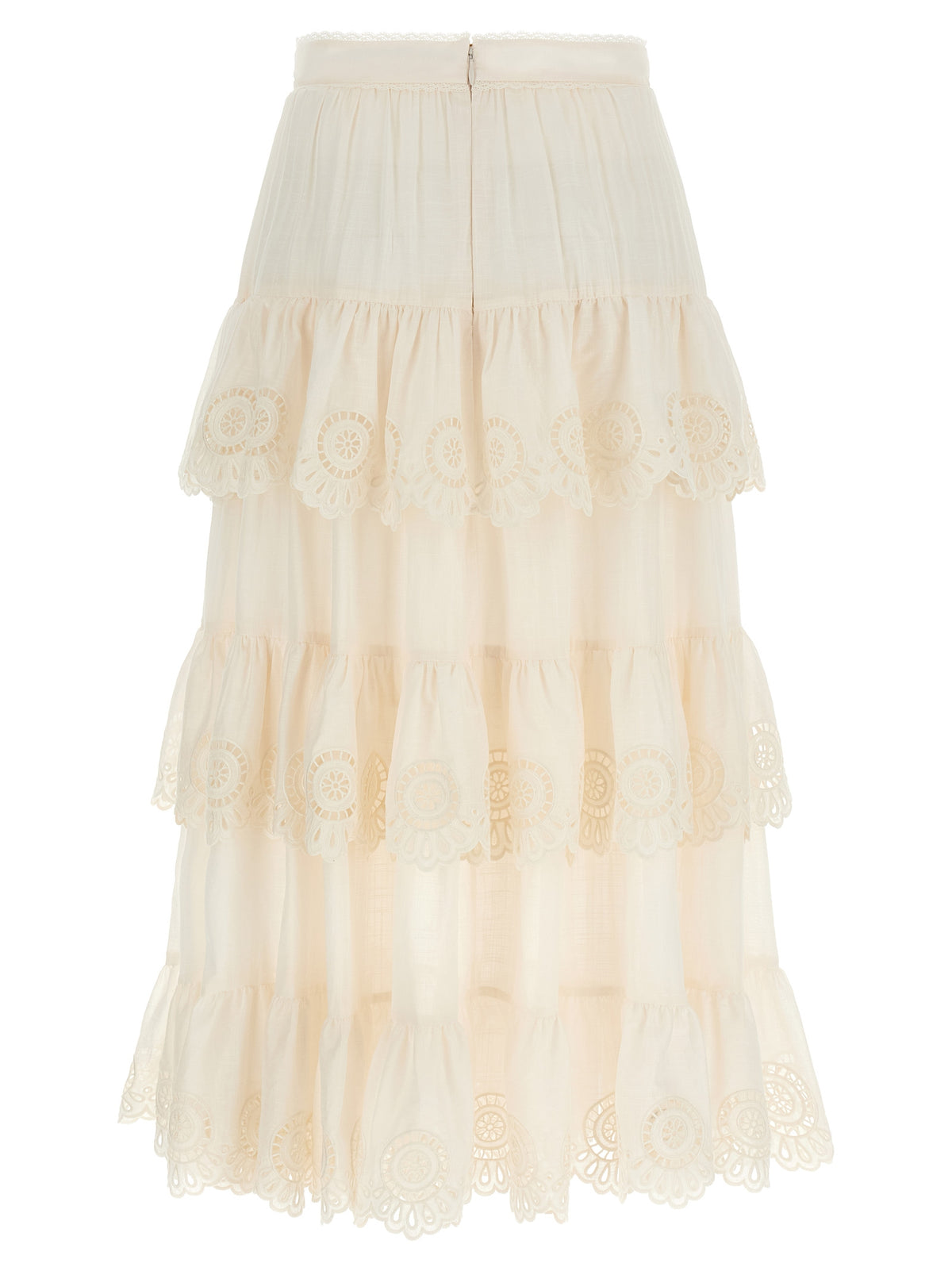 Zimmermann White Cotton Mini Skirt
