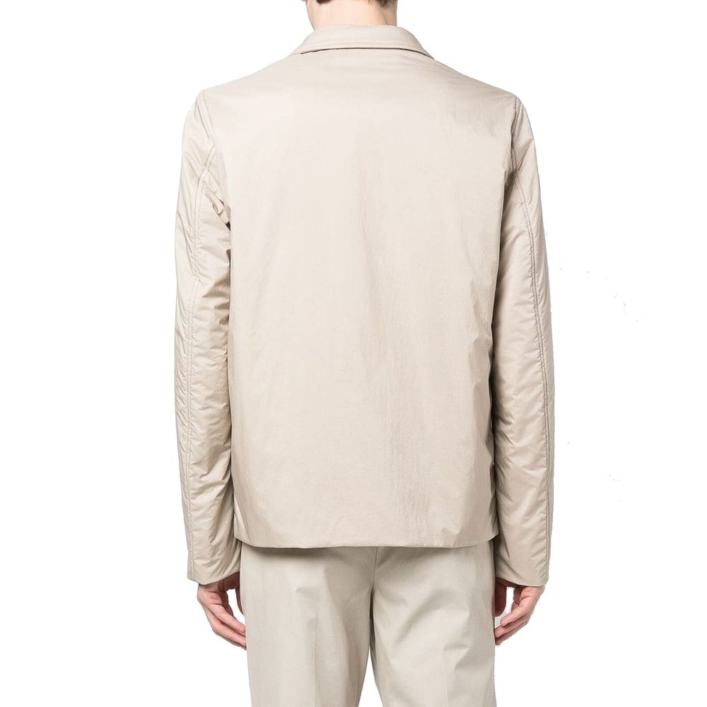 Herno Beige Polyamide Full-Length Jacket for Timeless Elegance