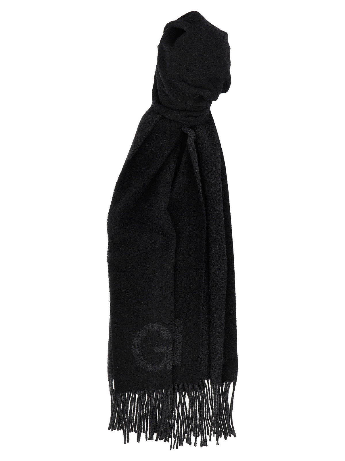 Ganni Black Wool Scarf - Elevate Your Luxury Accessory Collection