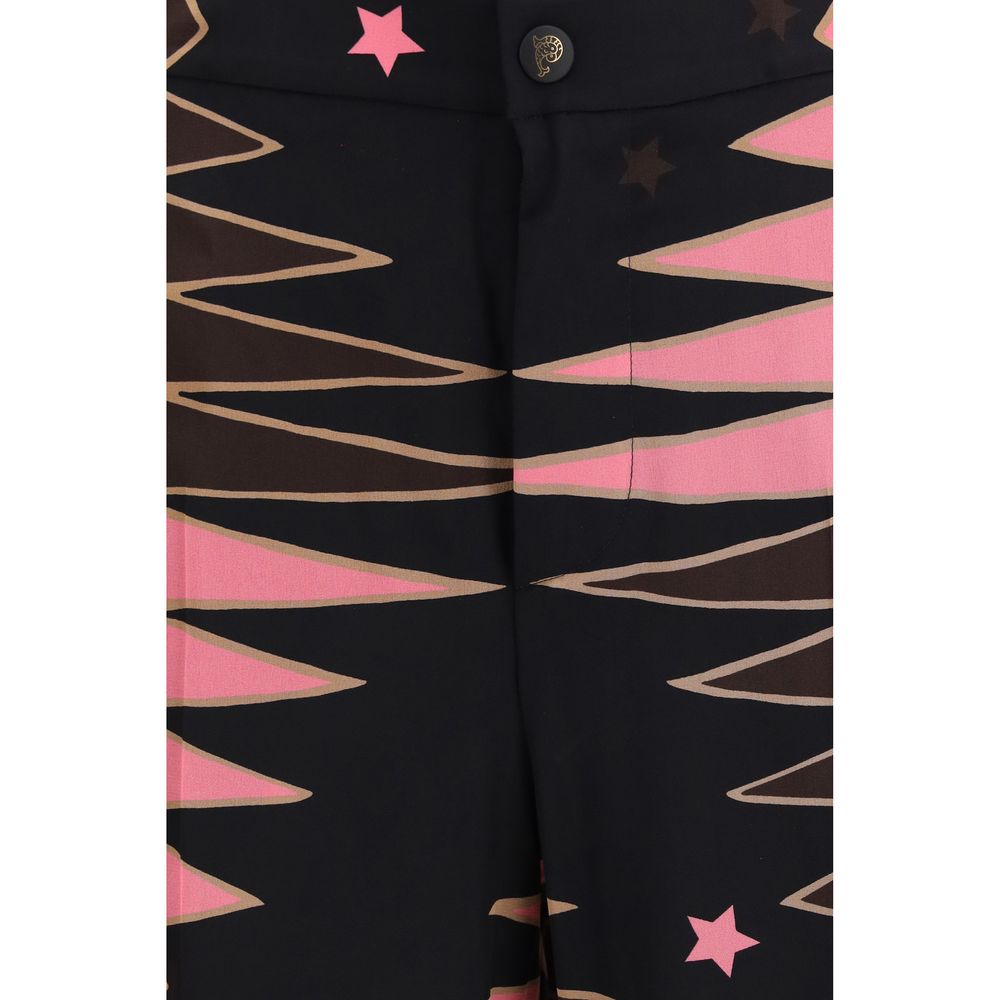 Emilio Pucci Multicolor Silk Casual Pants for Effortless Elegance