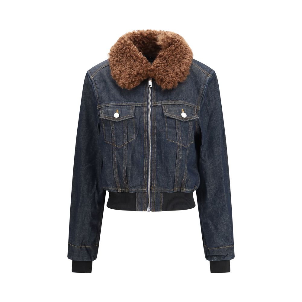Ganni Blue Cotton Denim Jacket - Timeless Luxury Fashion Statement