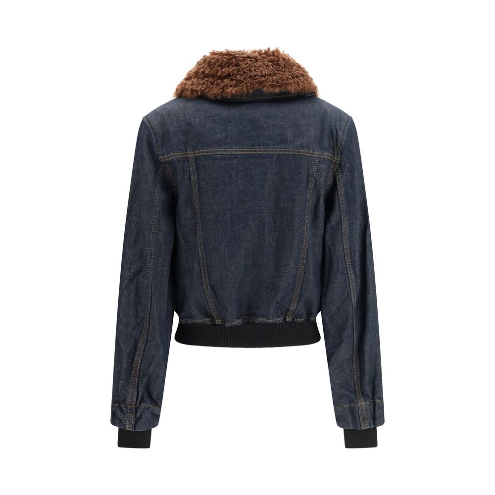 Ganni Blue Cotton Denim Jacket - Luxury Fashion Statement