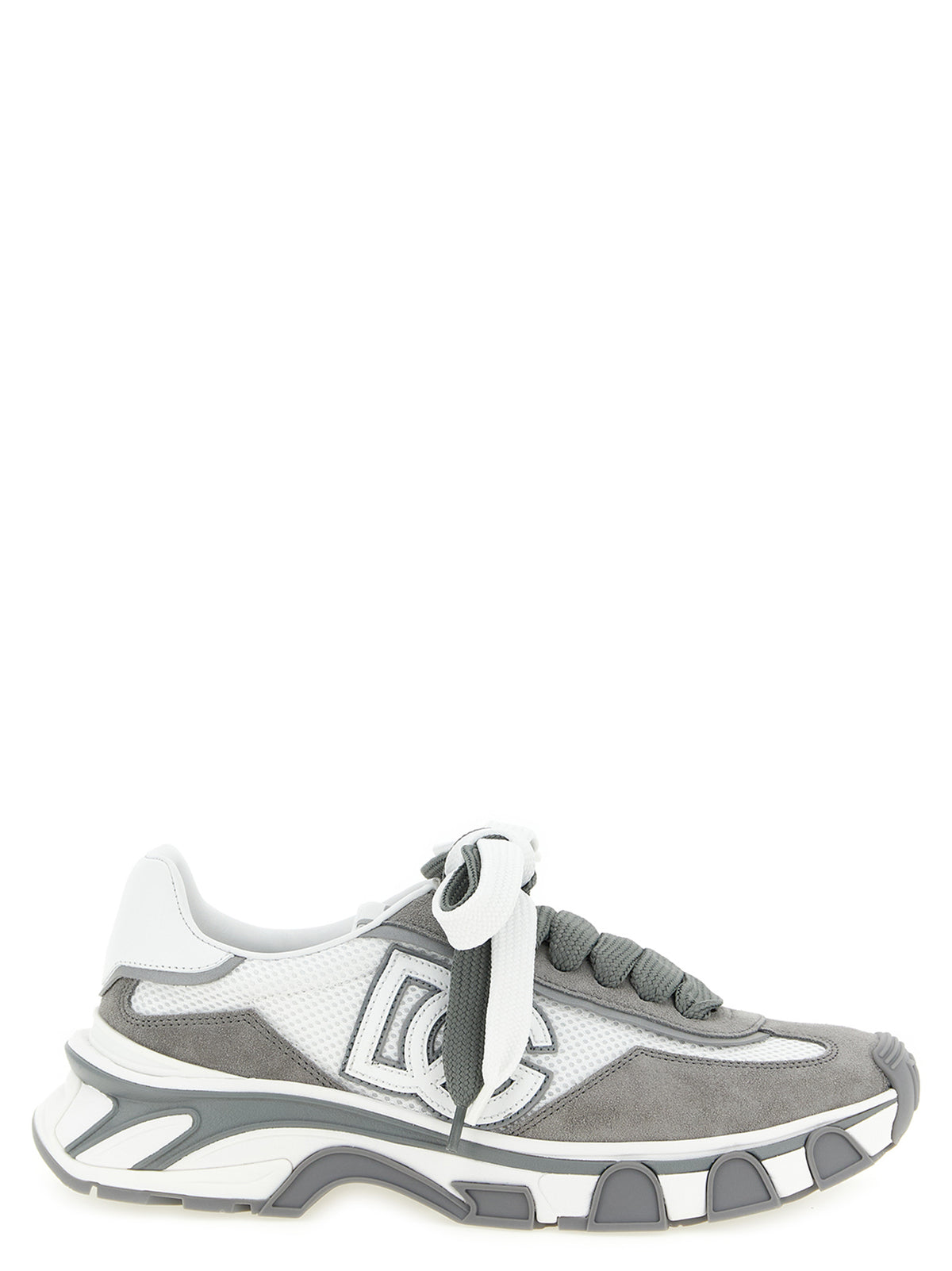 Dolce & Gabbana Gray Leather Athletic Sneakers for Timeless Elegance