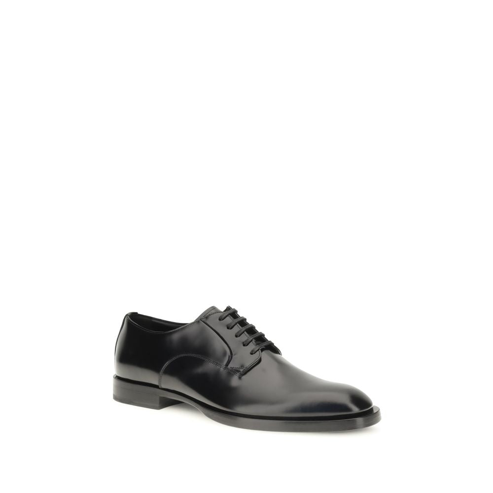 Dolce & Gabbana Black Calf Leather Oxfords - Timeless Luxury