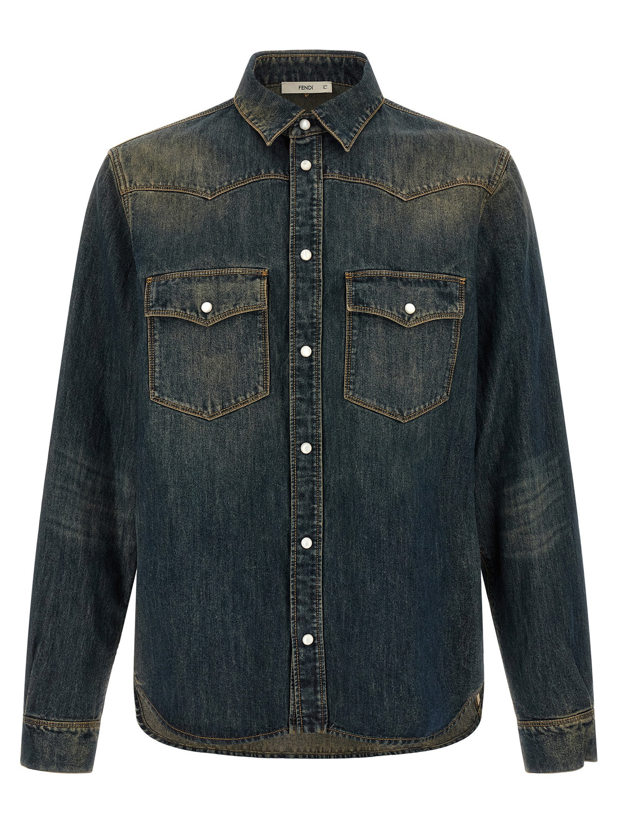 Fendi Blue Cotton Blouse - Timeless Luxury in Sustainable Fashion