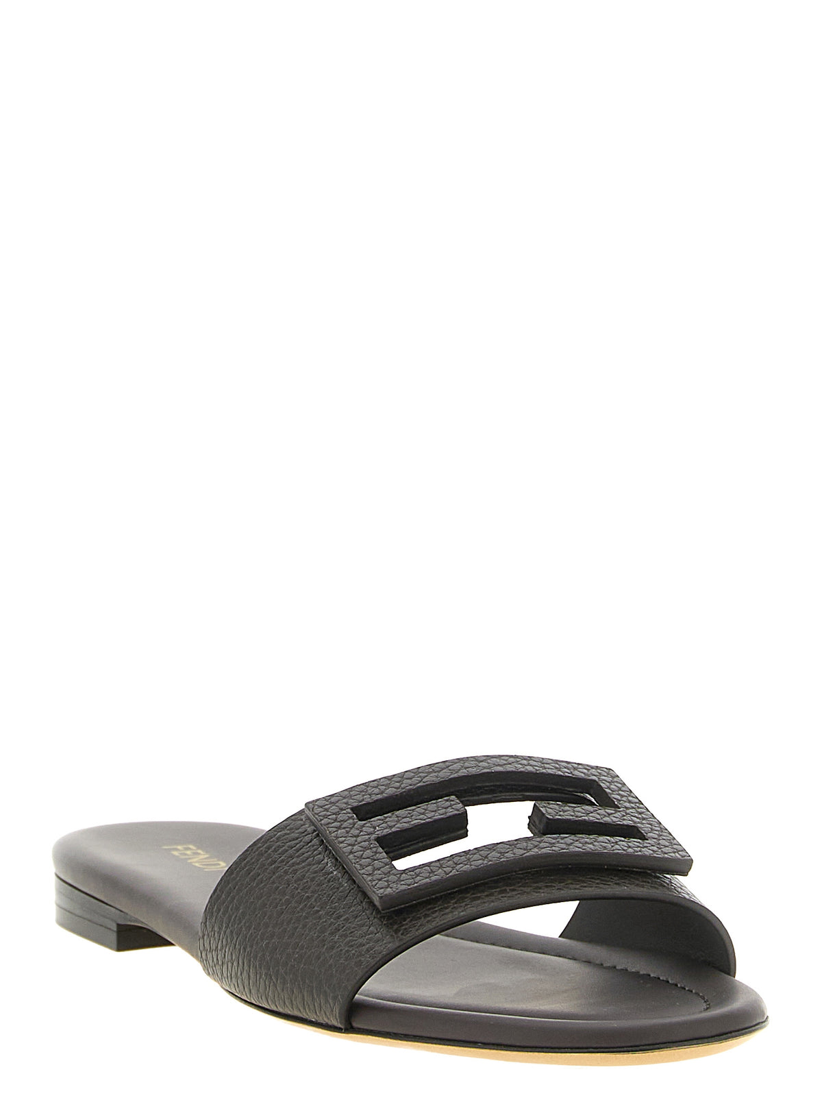 Fendi Brown Calfskin Slides - Effortless Luxury for Discerning Tastes