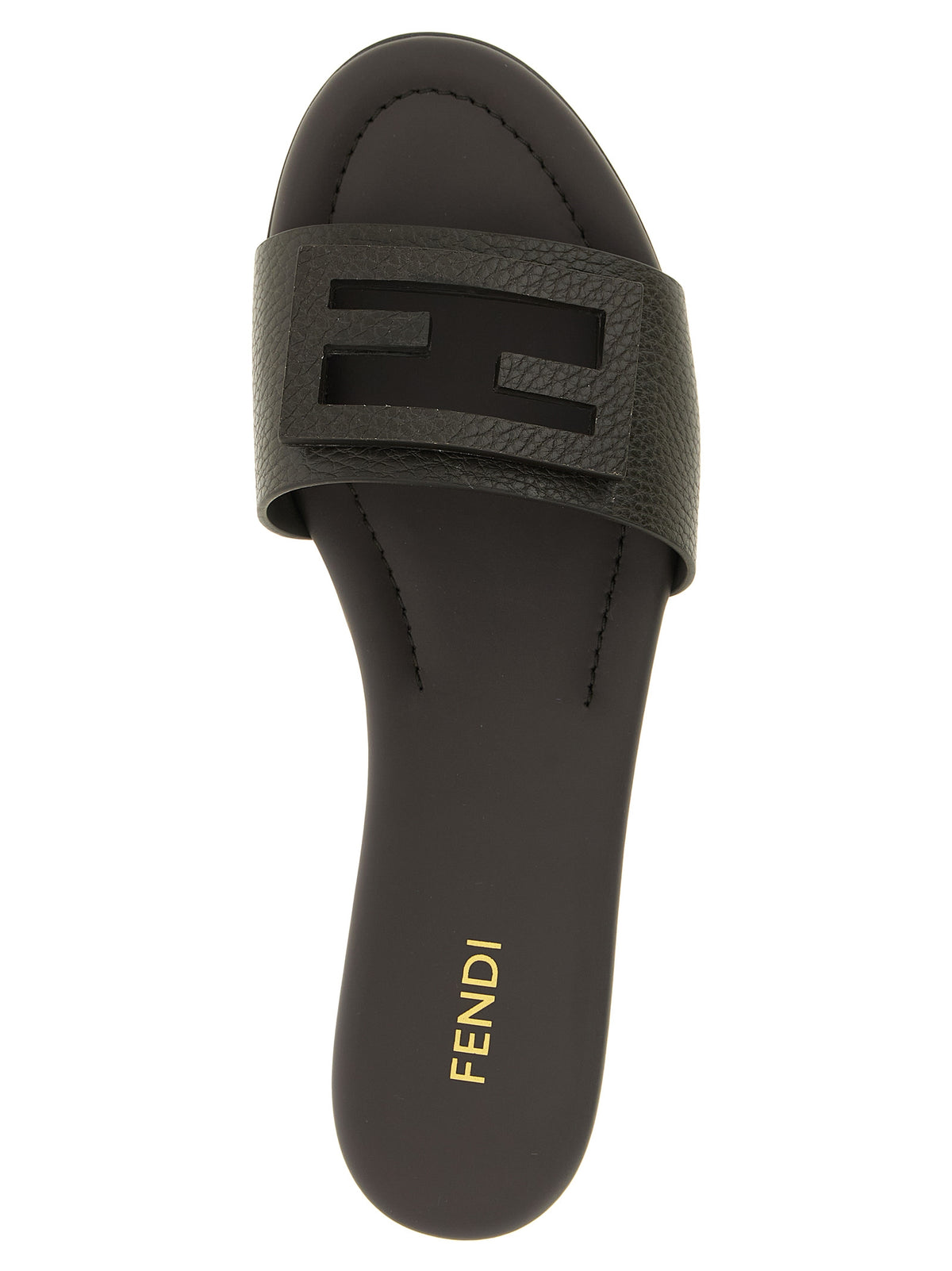 Fendi Brown Calfskin Slides - Effortless Luxury for Discerning Tastes