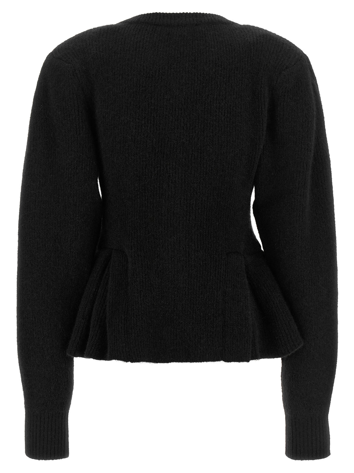 ROTATE BIRGER CHRISTENSEN Black Wool Cardigan - Timeless Luxury