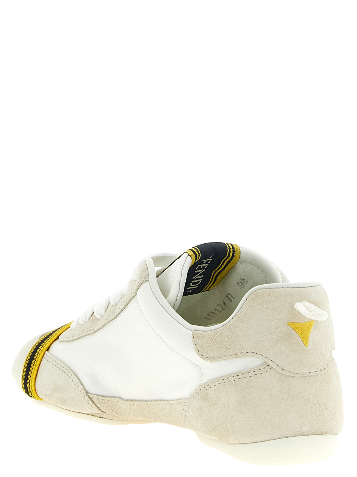 Fendi White Calfskin Athletic Sneakers - Luxury Redefined