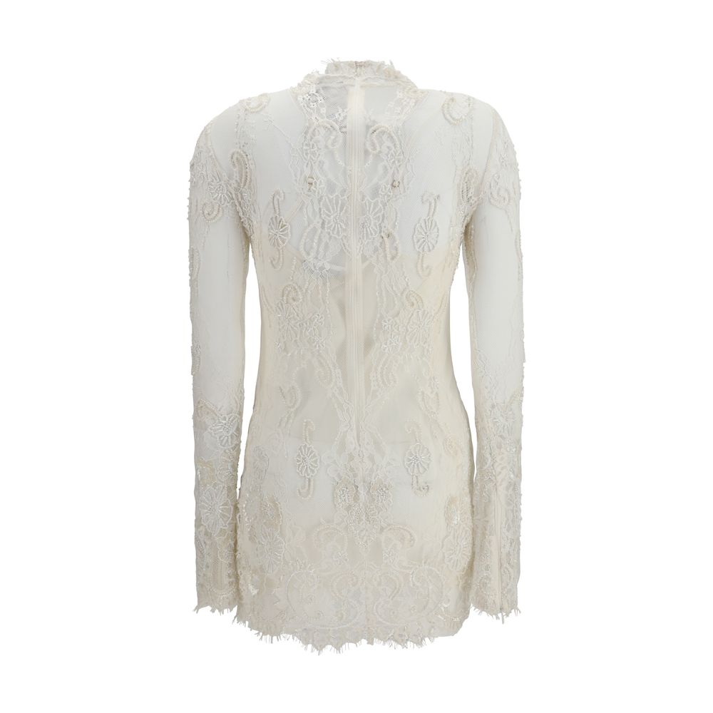 Blumarine White Polyamide Casual Dress – Haute Couture Elegance