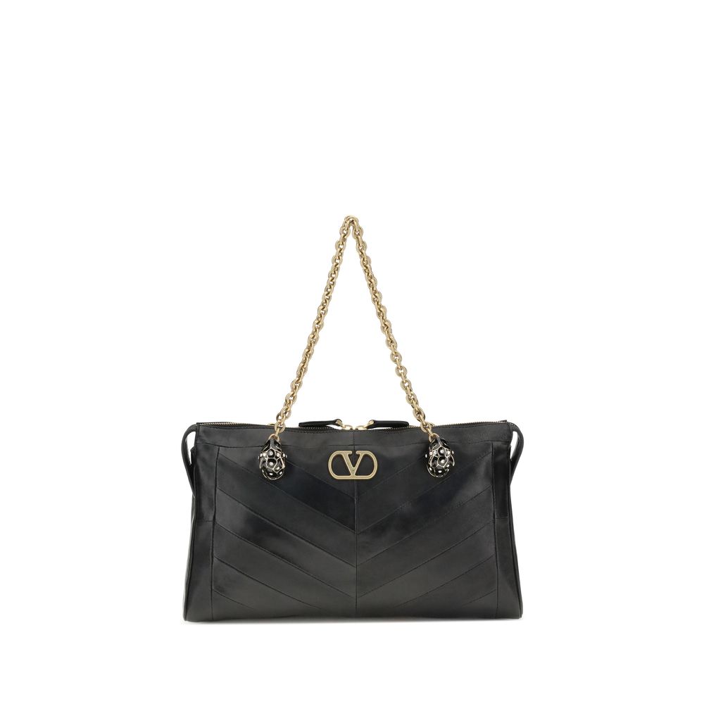 Valentino Garavani Medium Chevron Leather Shoulder Bag - Luxury Redefined