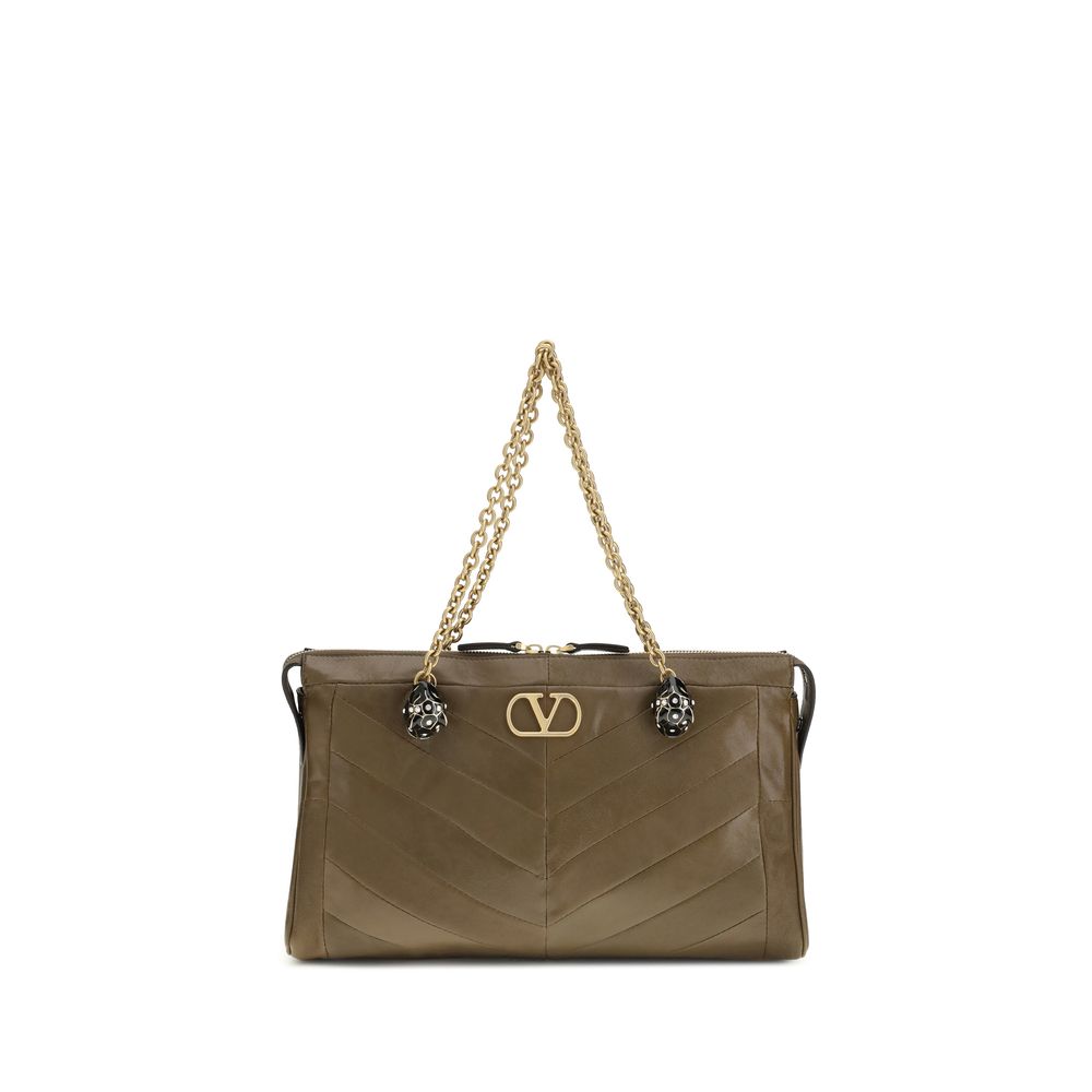 Valentino Garavani Bicolor Napa Leather Shoulder Bag - Timeless Luxury