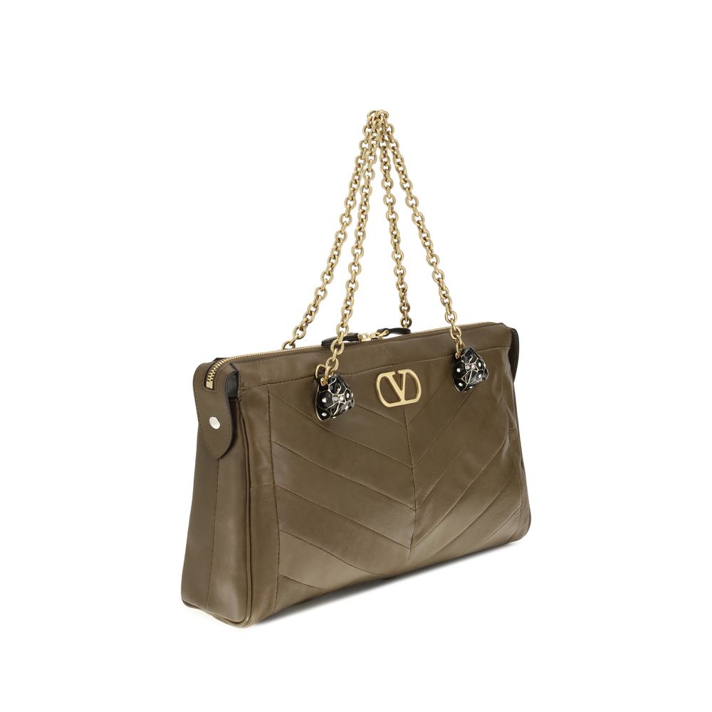 Valentino Garavani Bicolor Napa Leather Shoulder Bag - Timeless Luxury