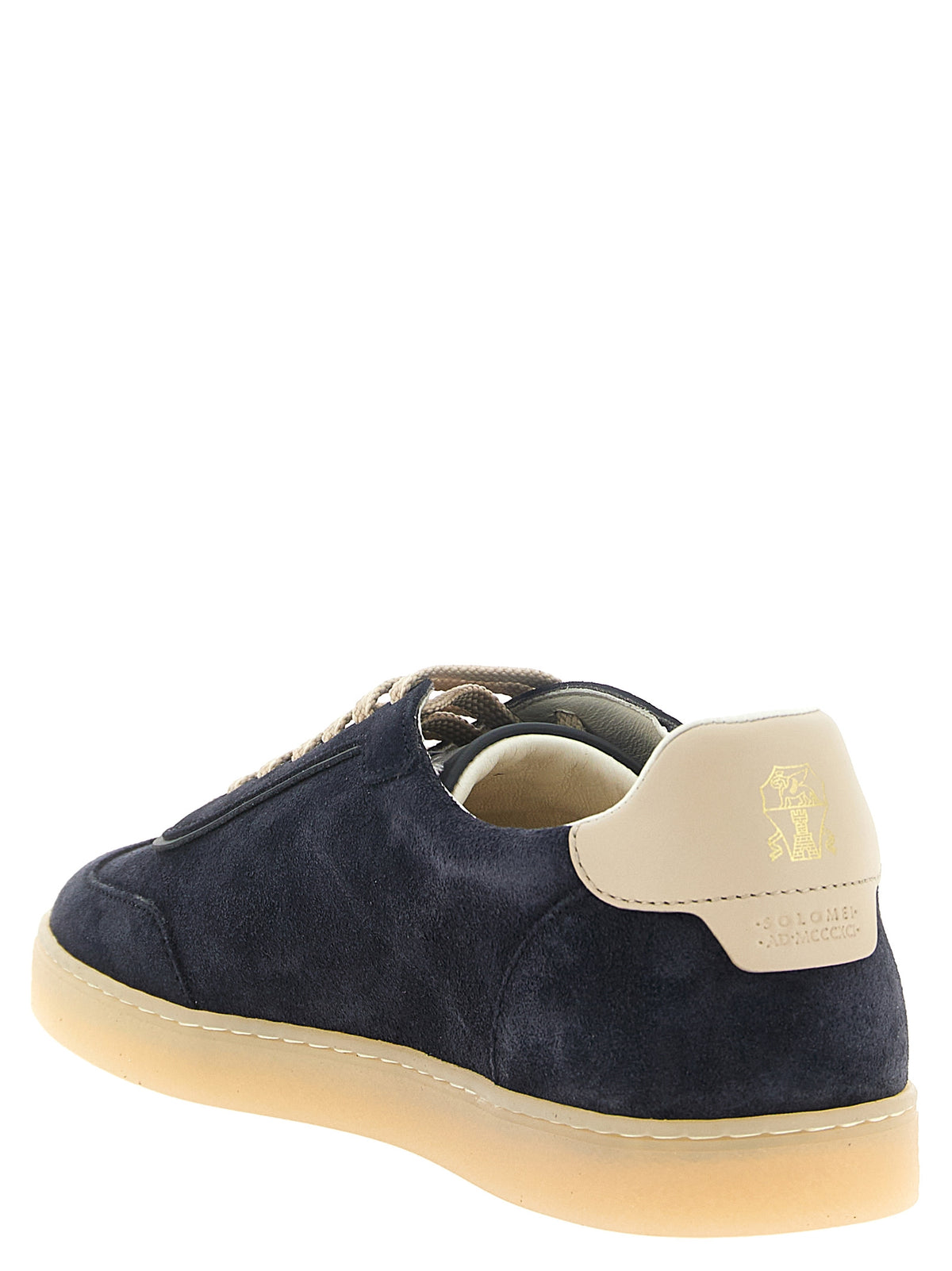 Elevate your wardrobe with Brunello Cucinelli's Blue Calfskin Low Top Sneakers, where Italian craftsmanship meets luxurious comfort, perfect for the discerning connoisseur.