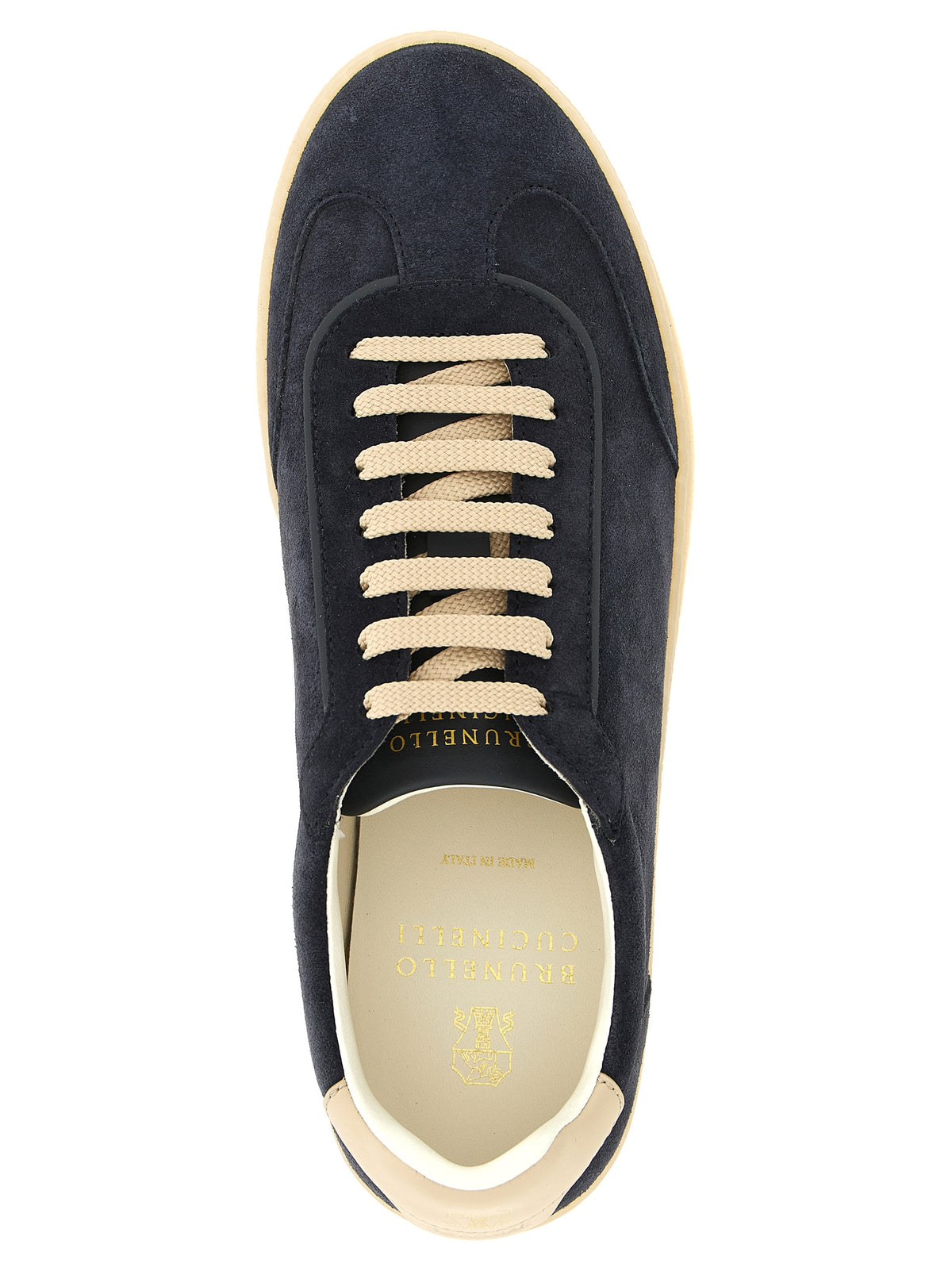 Experience the allure of Brunello Cucinelli's Blue Calfskin Low Top Sneakers, where exquisite Italian craftsmanship meets luxurious comfort for a refined lifestyle.