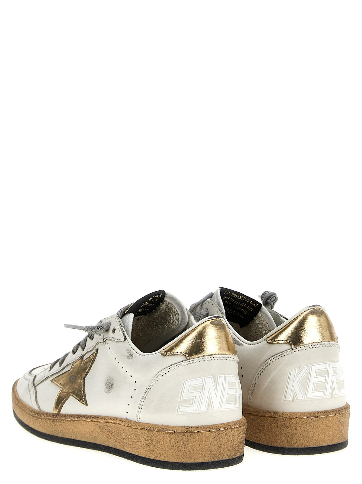 Step into luxury with Golden Goose Gold Cowhide Low Top Sneakers, where Italian craftsmanship meets bold design, elevating your style for every occasion.