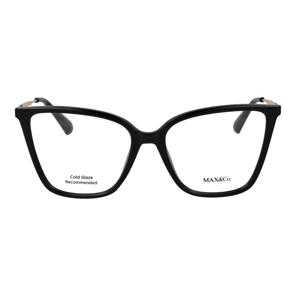 Discover the Max & Co Black Acetate Glasses, where exquisite craftsmanship meets timeless elegance, perfect for those who command attention and allure.