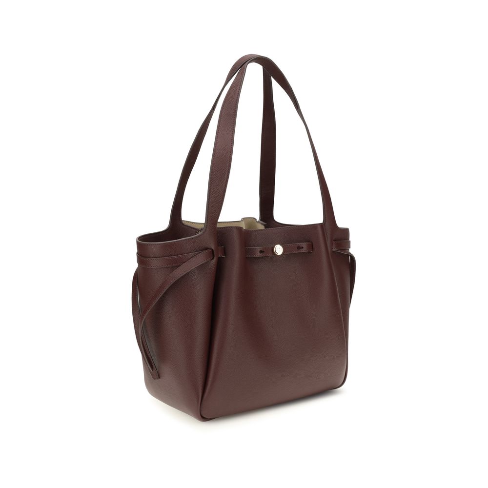 Indulge in the Tory Burch Bordeaux Leather Handbag, a masterpiece of premium craftsmanship and timeless elegance, perfect for elevating any sophisticated ensemble.