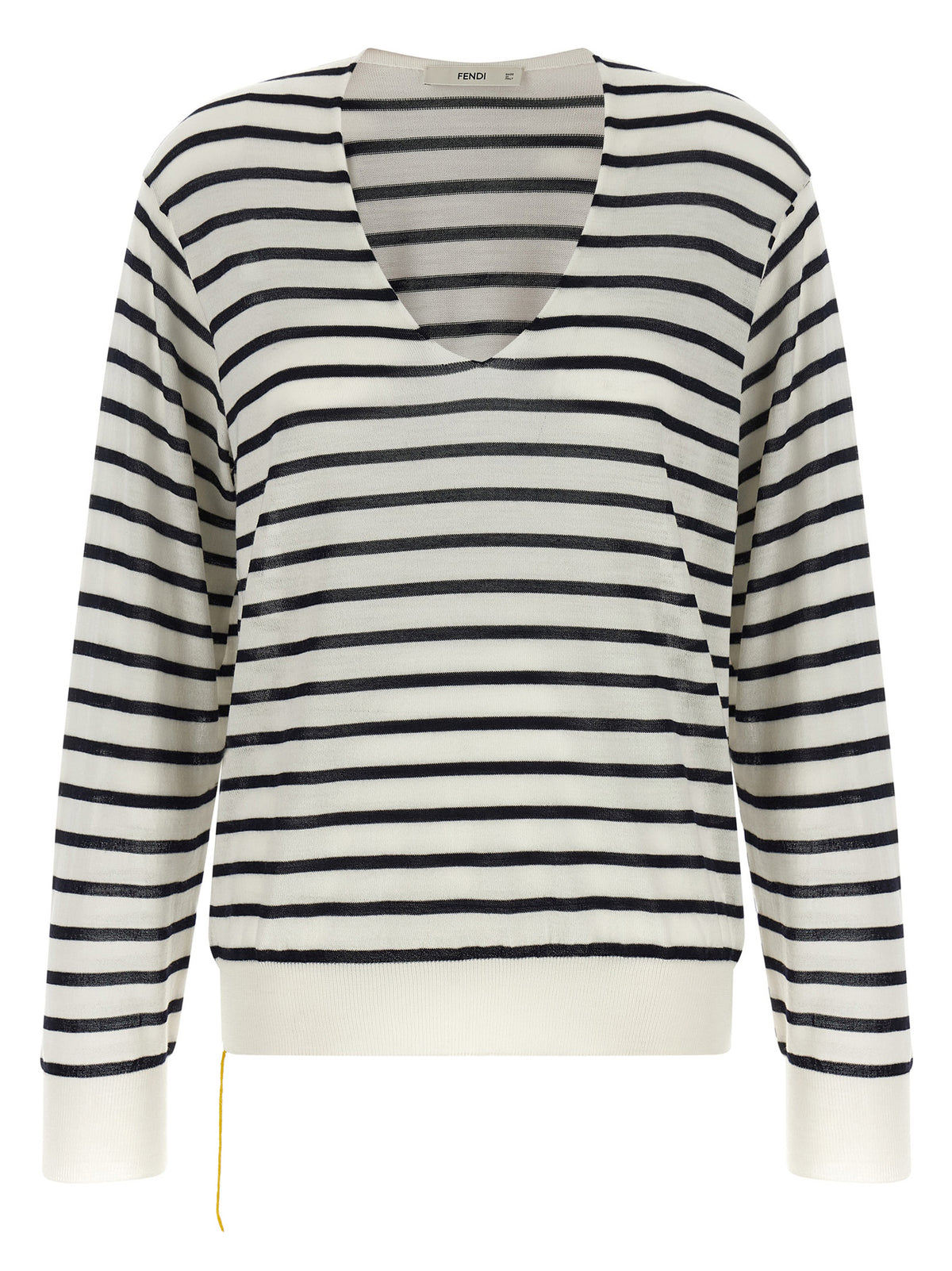 Indulge in the Fendi Bicolor Virgin Wool Cardigan, a luxurious blend of comfort and elegance, crafted in Italy for the discerning individual who appreciates timeless sophistication.