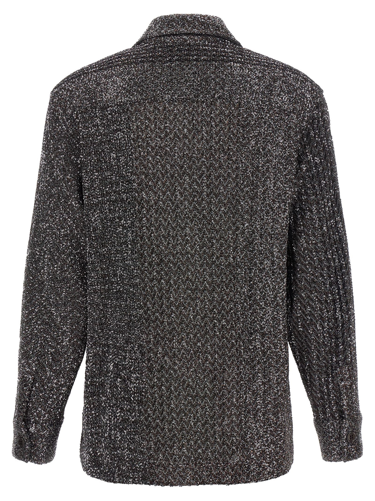Indulge in the Missoni Gray Polyamide Blouse, a masterpiece of Italian craftsmanship adorned with iconic zigzag motifs, perfect for elevating your sophisticated wardrobe.