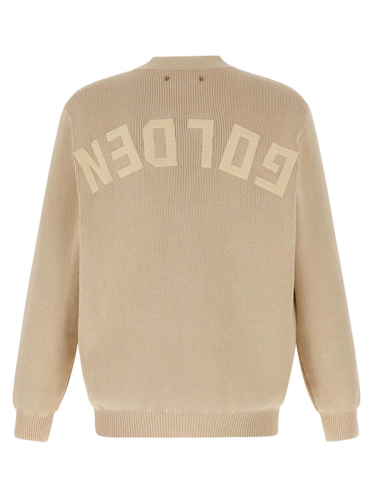 Indulge in the exquisite Golden Goose Beige Cotton Cardigan, a masterpiece of Italian craftsmanship, blending comfort and style for the discerning fashion connoisseur.