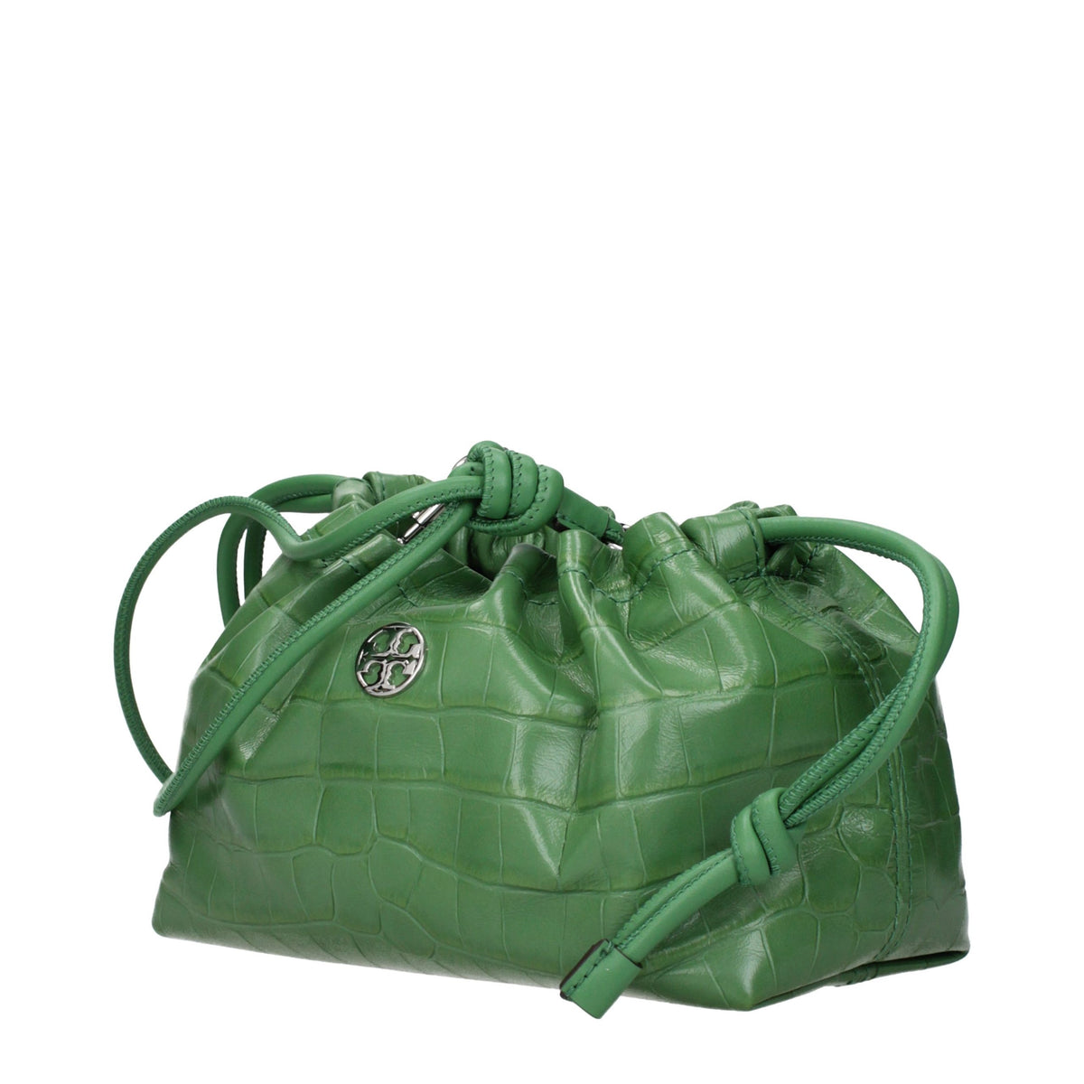 Indulge in the exquisite Tory Burch Green Leather Shoulder Bag, a symbol of refined elegance and timeless craftsmanship, perfect for the discerning individual.