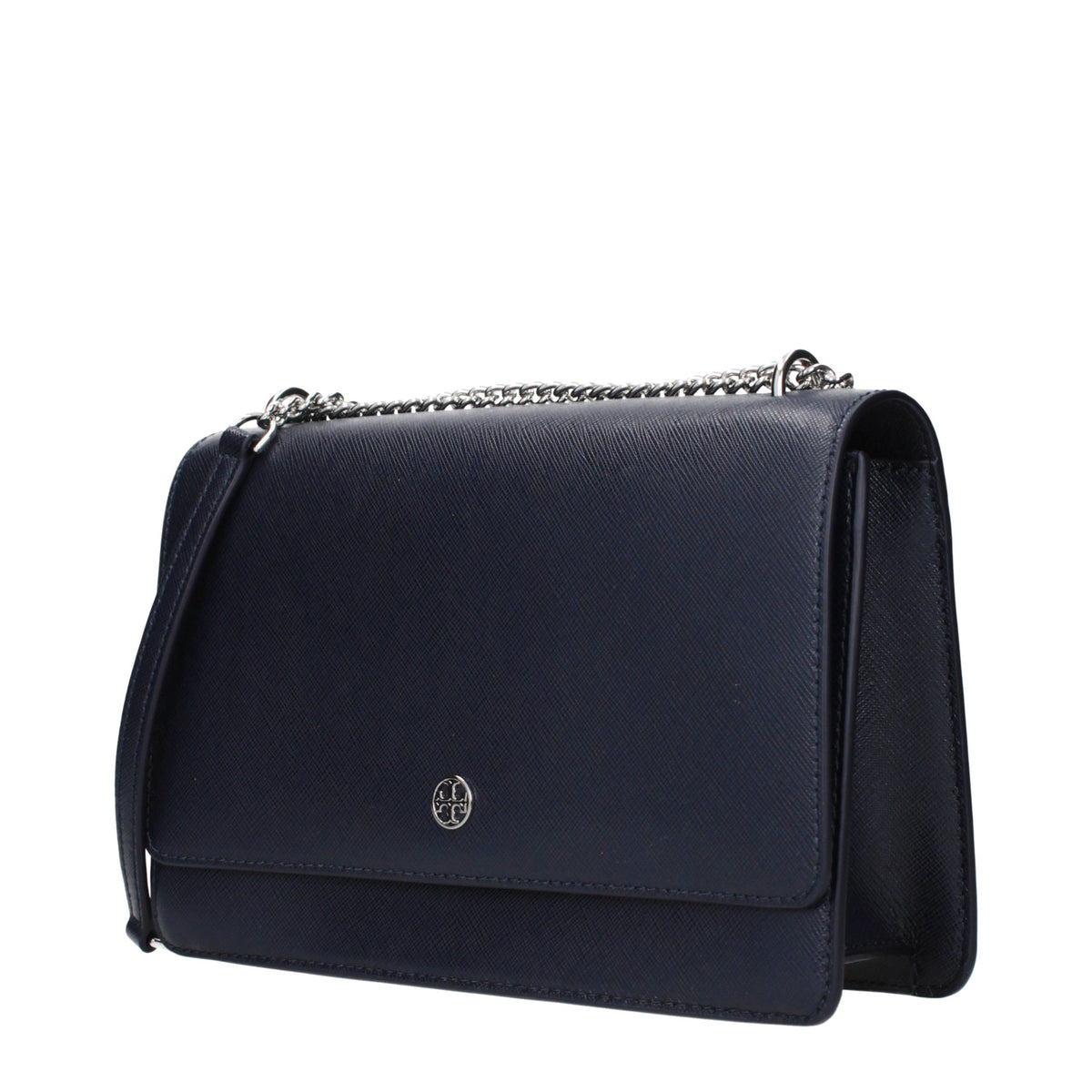 Indulge in the Tory Burch Blue Leather Crossbody Bag, a symbol of refined elegance and artistry, perfect for those who appreciate luxury and sophistication.