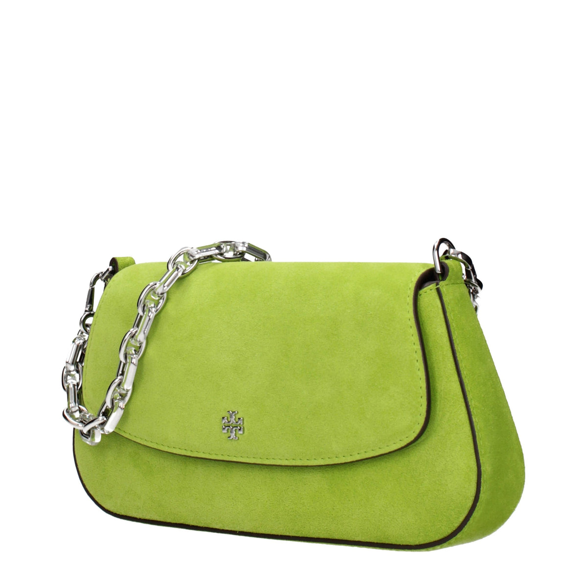 Indulge in the exquisite allure of the Tory Burch Green Leather Handbag, a symbol of refined elegance and unparalleled craftsmanship, perfect for the discerning individual.