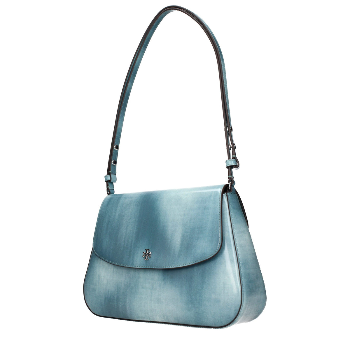 Indulge in the Tory Burch Blue Leather Shoulder Bag, a symbol of sophisticated elegance and timeless craftsmanship, perfect for the discerning individual.