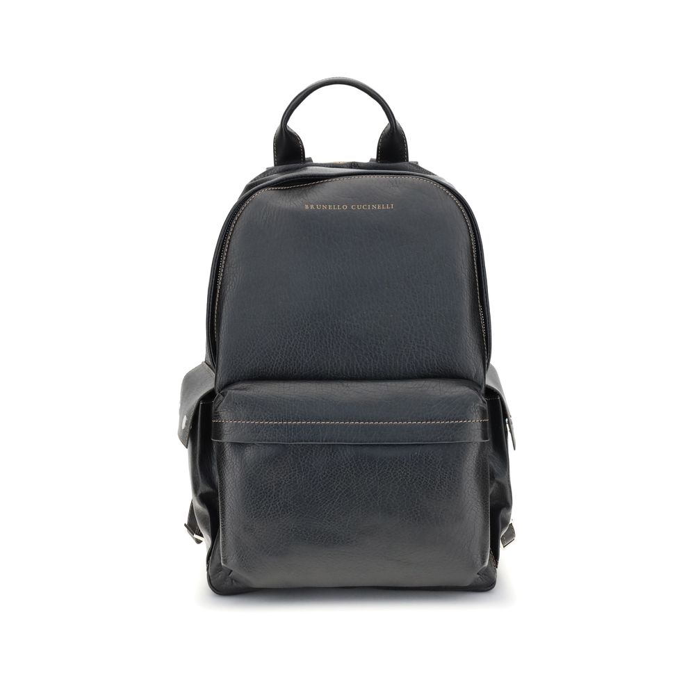 Indulge in the exquisite Brunello Cucinelli Black Calf Leather Bos Taurus Handbag, where luxurious craftsmanship meets timeless elegance, perfect for the discerning individual.