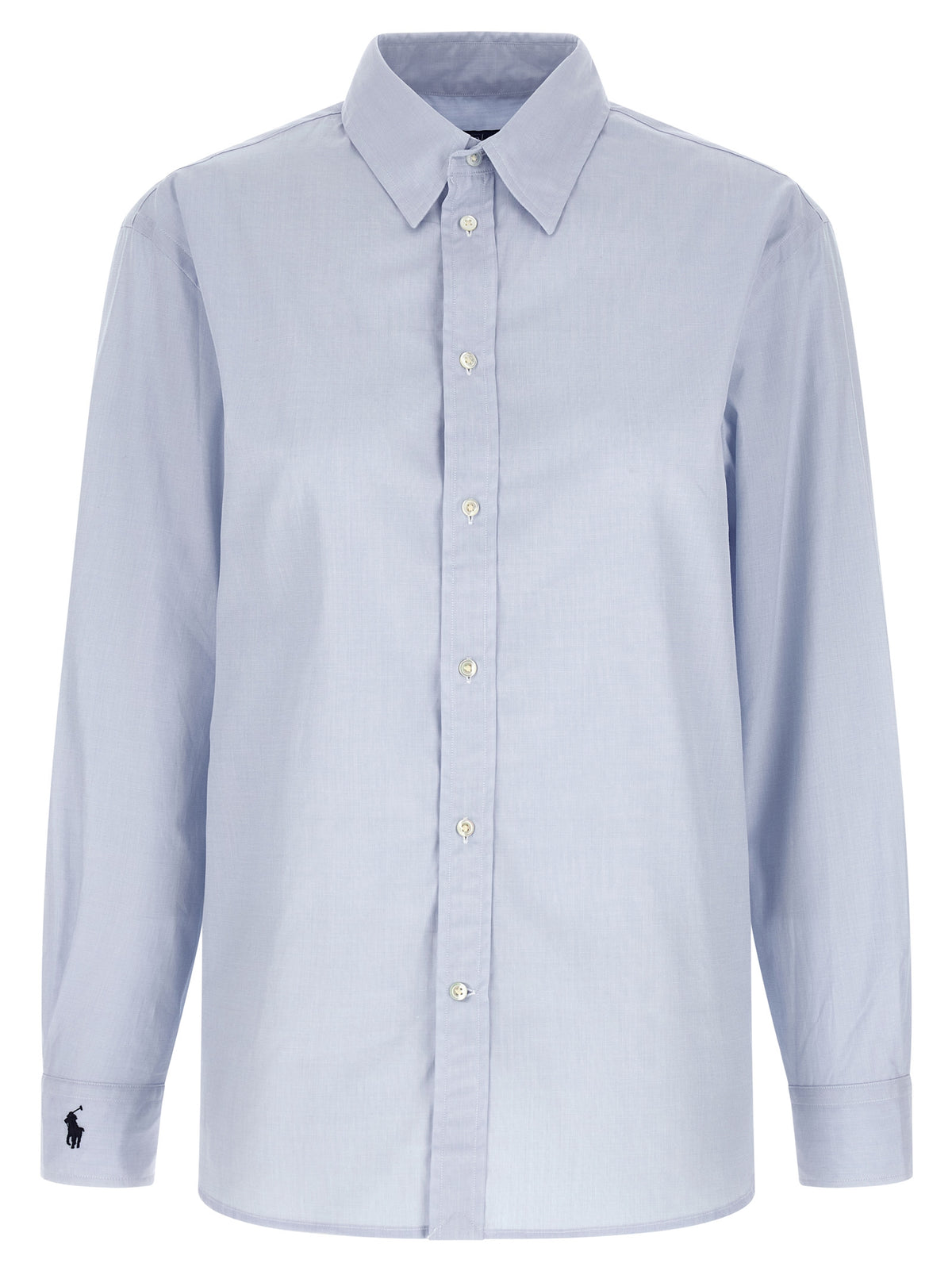 Elevate your style with the Polo Ralph Lauren Blue Cotton Blouse, a sophisticated blend of comfort and elegance, perfect for any occasion.