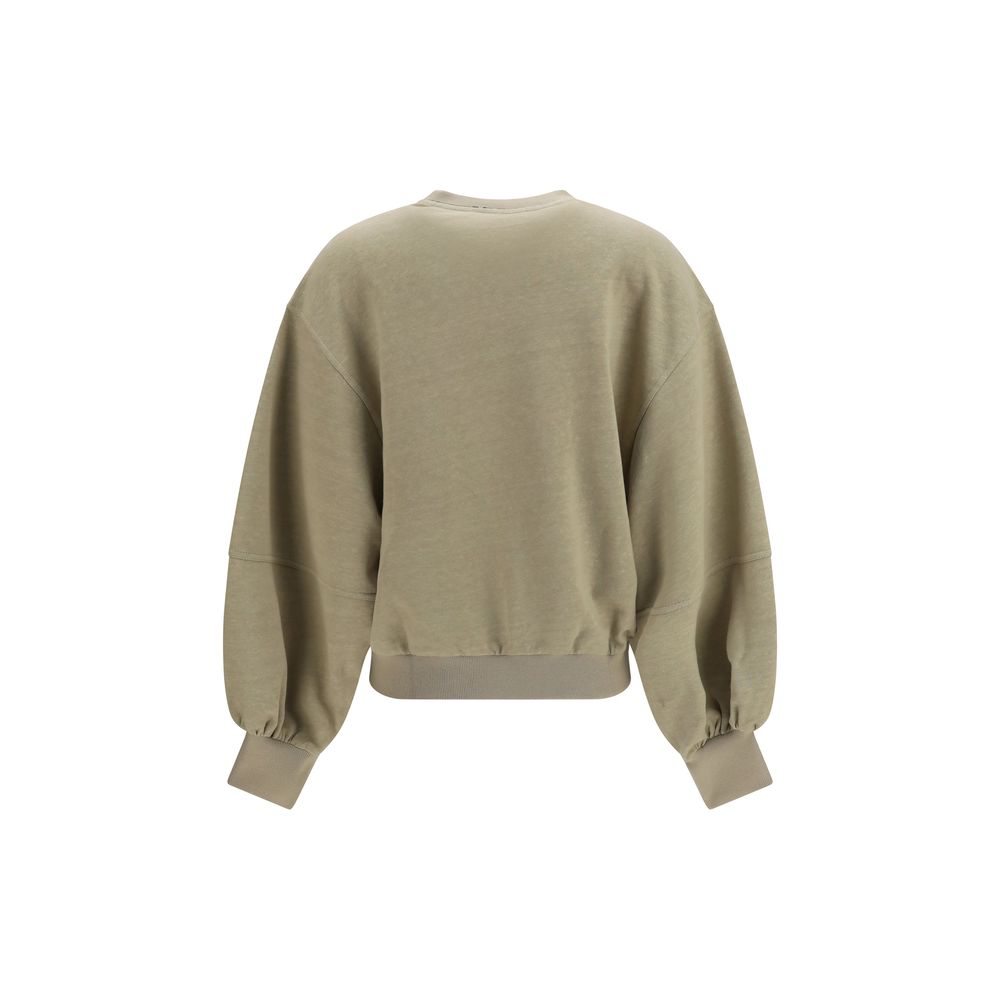 Indulge in the exquisite blend of cotton and linen with the Brunello Cucinelli Beige Cotton Sweatshirt, a masterpiece of sculptural elegance and timeless sophistication.