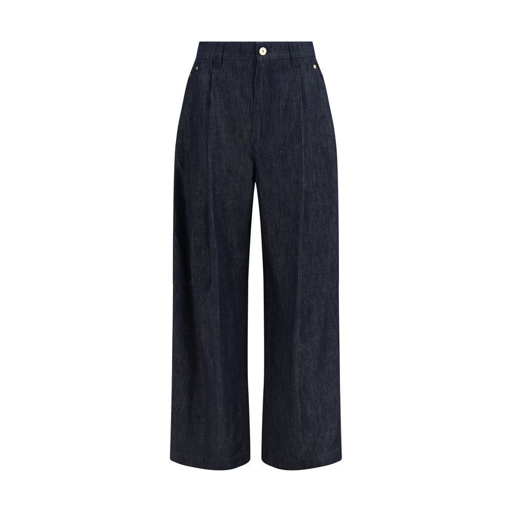 Brunello Cucinelli Blue Cotton Casual Pants - Timeless Luxury