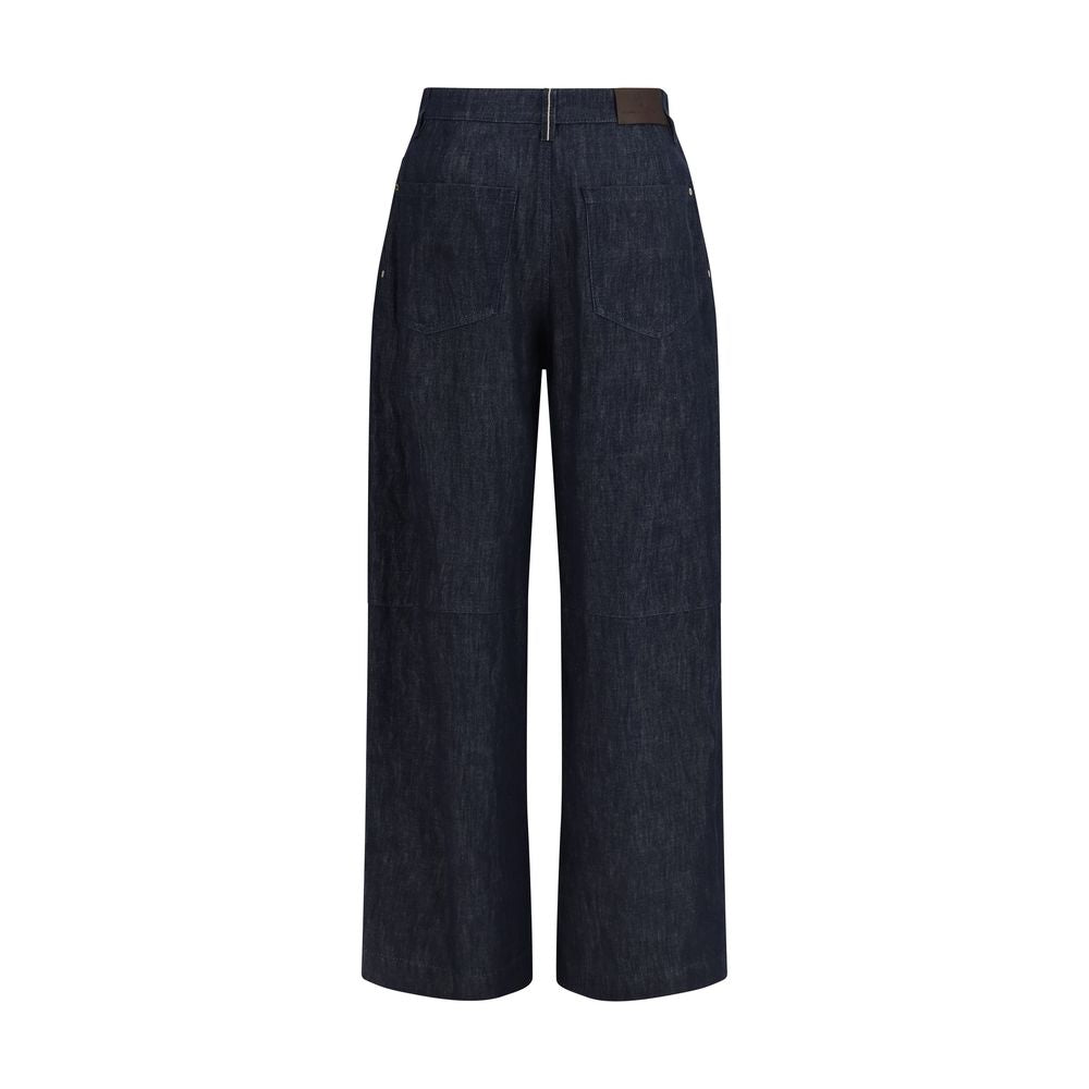 Brunello Cucinelli Blue Cotton Casual Pants - Timeless Luxury