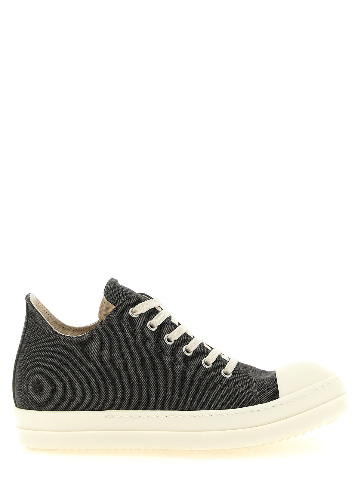 DRKSHDW Gray Cotton Low Top Sneakers