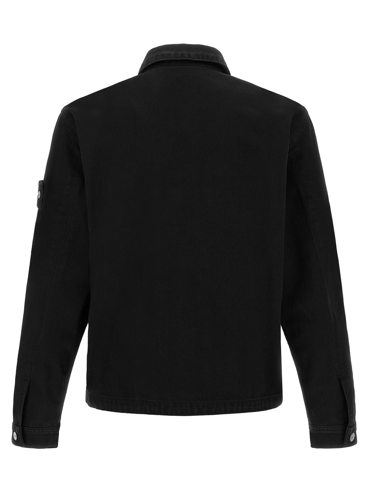 Stone Island Black Cotton Denim Jacket - Timeless Luxury Statement