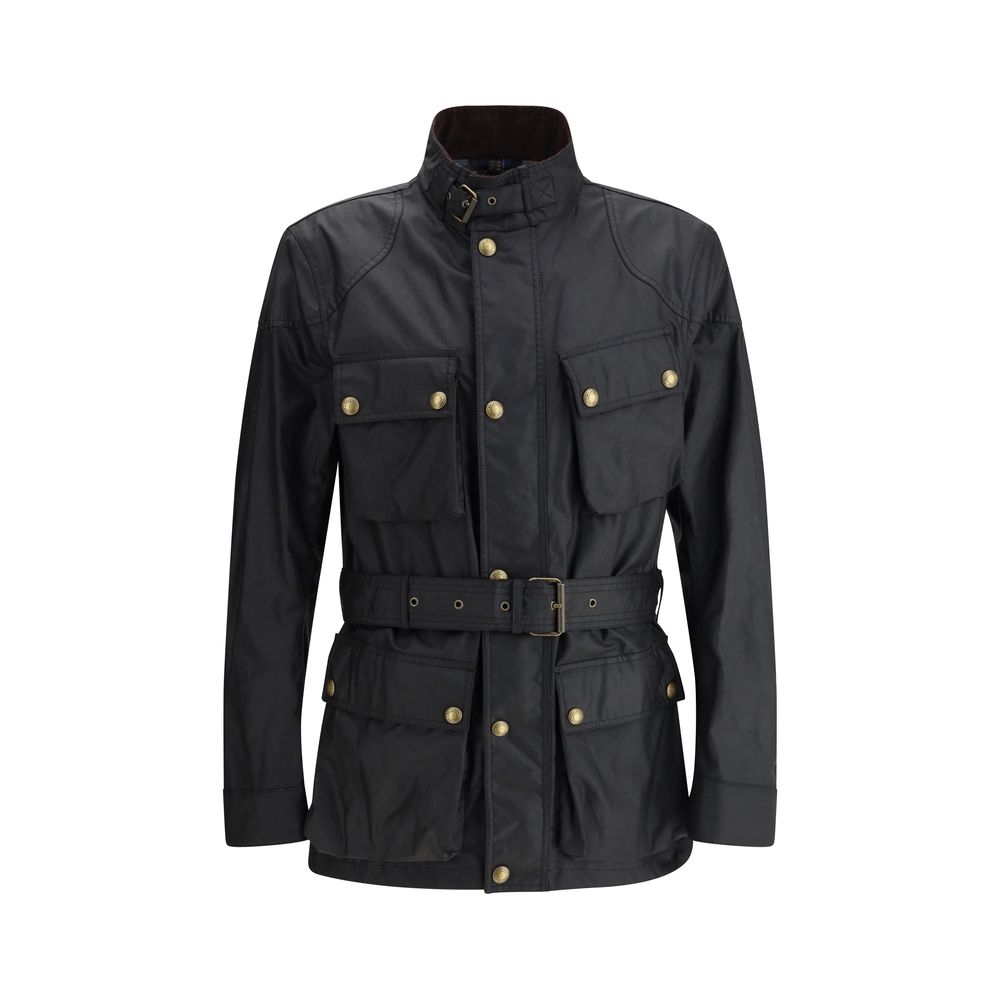 Belstaff Black Cotton Full-Length Jacket - Timeless Luxury