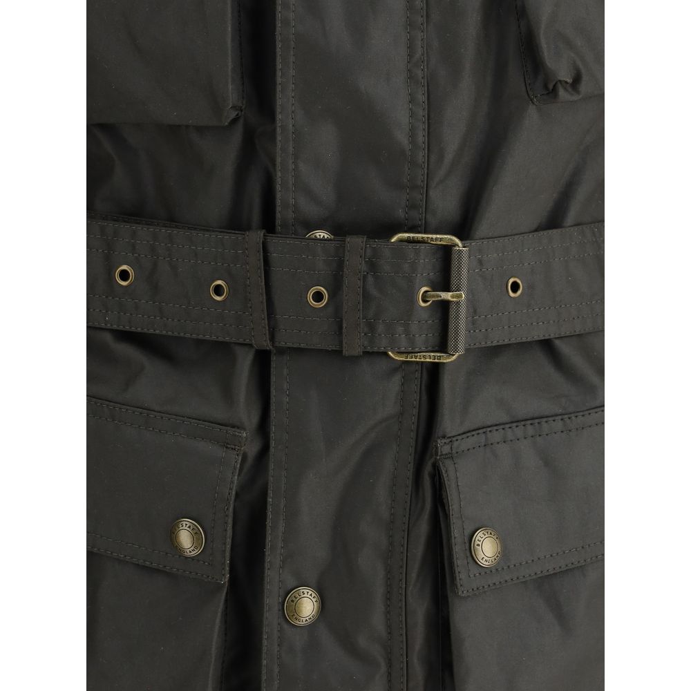 Belstaff Bicolor Cotton Full-Length Jacket for Timeless Elegance