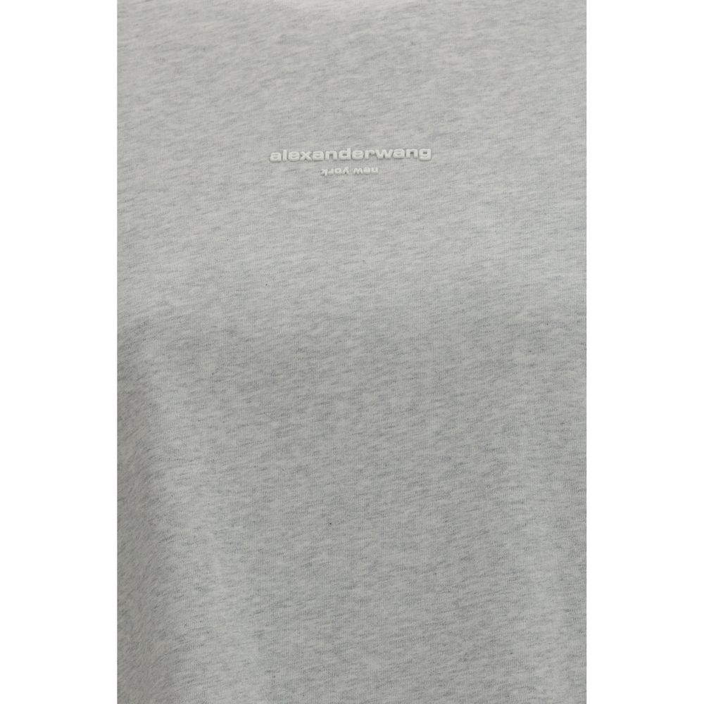 Alexander Wang Gray Cotton T-Shirt - Luxury Essentials SS27
