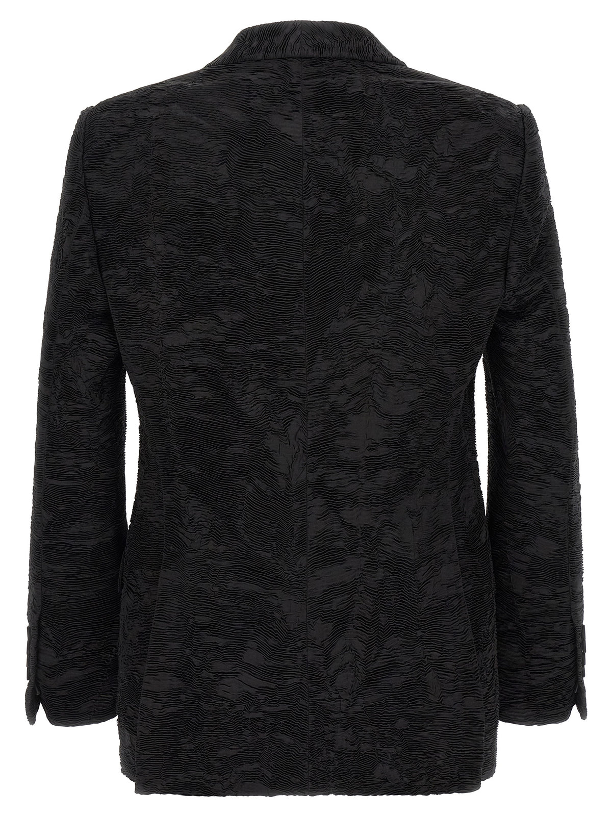 Experience the exquisite TOM FORD Black Silk Blazer, a masterpiece of Italian craftsmanship that redefines luxury and sophistication for the discerning individual.
