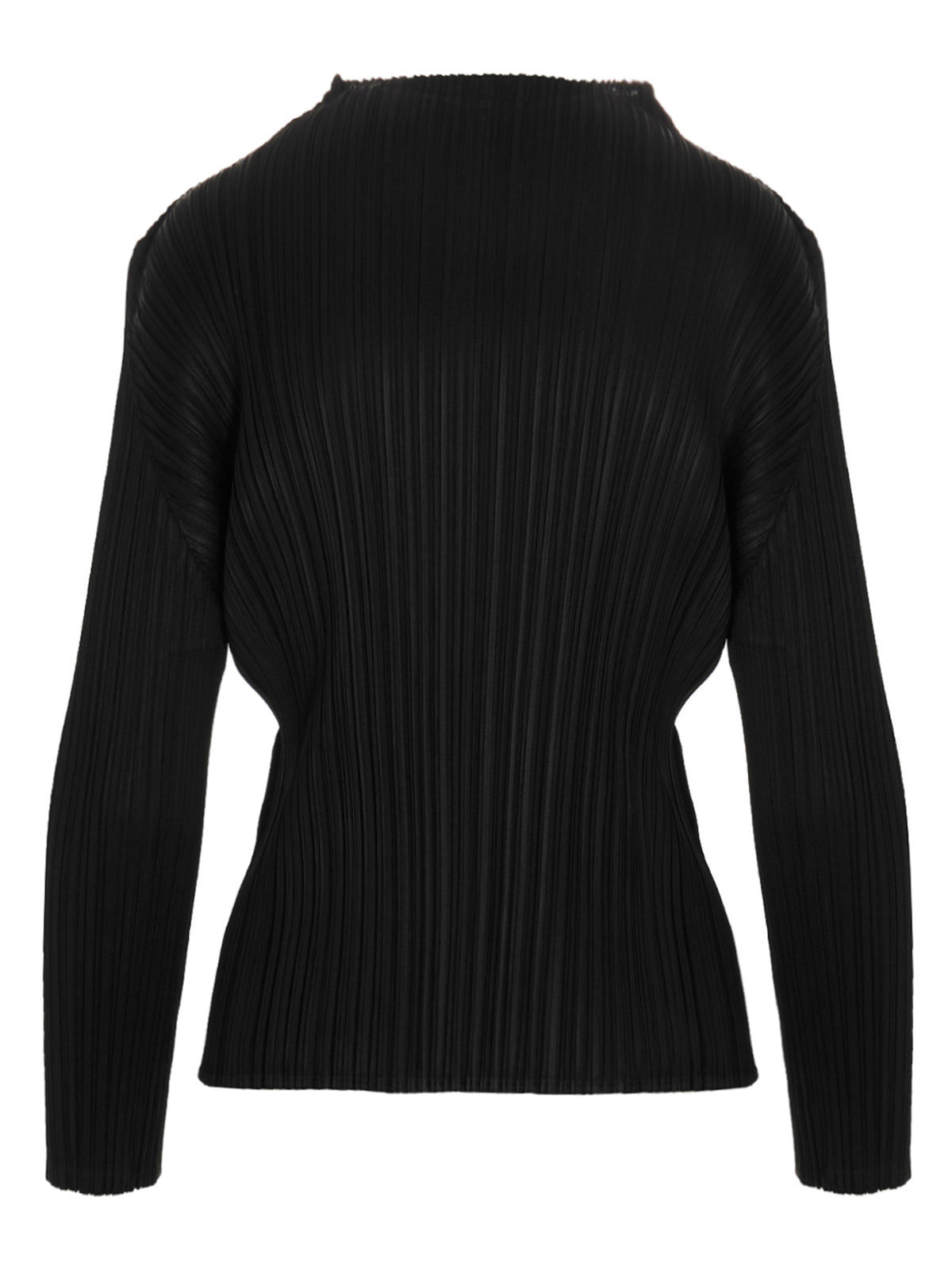 Discover the PLEATS PLEASE ISSEY MIYAKE Black Polyester Long Sleeve T-Shirt, a masterpiece of innovative design and luxurious comfort, perfect for the discerning individual.