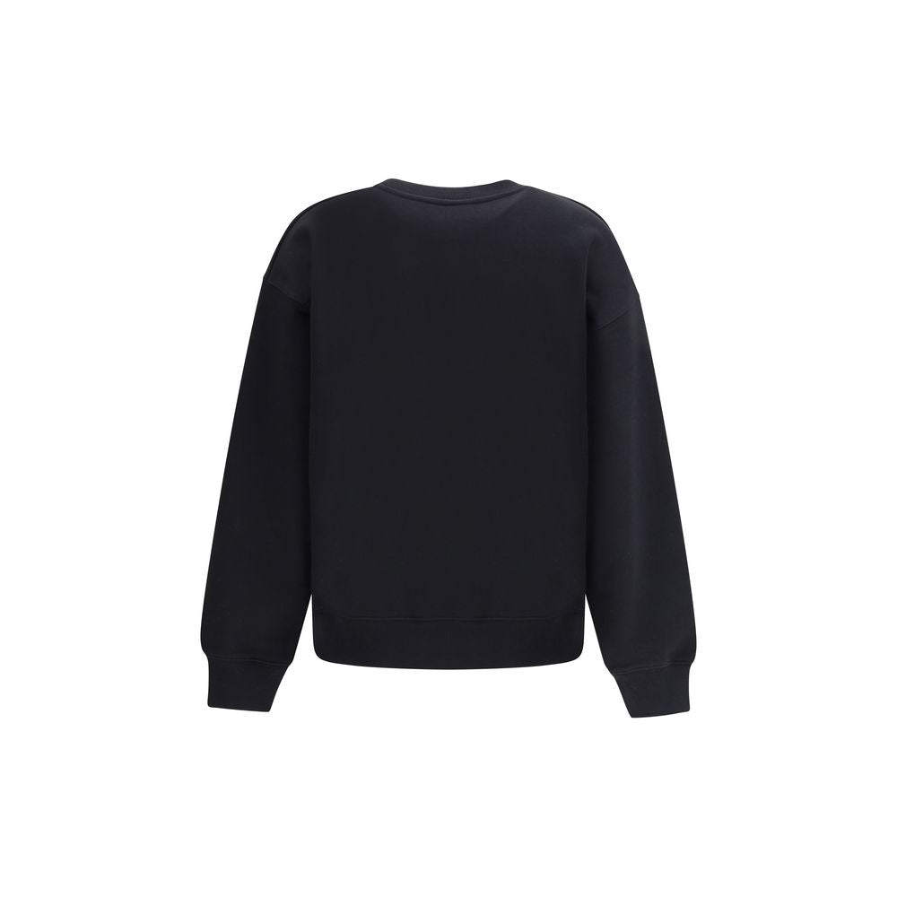 Indulge in the Maison Kitsuné Black Cotton Sweatshirt, crafted from organic cotton fleece for unparalleled comfort and elegance, perfect for the discerning individual.