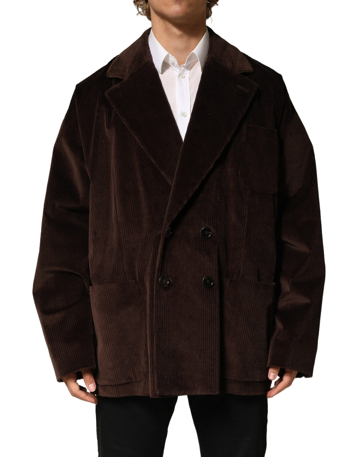 Dolce & Gabbana Brown Corduroy Blazer - Timeless Luxury Elegance