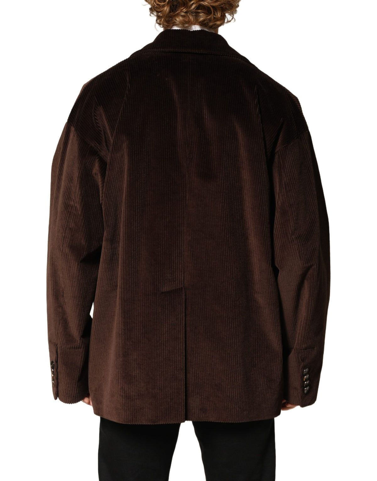 Dolce & Gabbana Brown Corduroy Blazer for Timeless Elegance