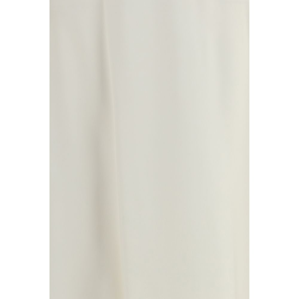 Indulge in the exquisite Brunello Cucinelli Beige Wool Oves Aries Midi Skirt, crafted from luxurious virgin wool and viscose twill, embodying timeless elegance and sophistication.