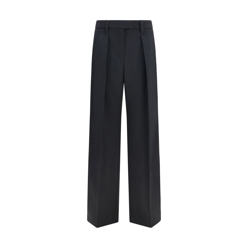 Elevate your wardrobe with Brunello Cucinelli's Black Wool Oves Aries Dress Pants, crafted from luxurious fleece wool for timeless elegance and sophistication.