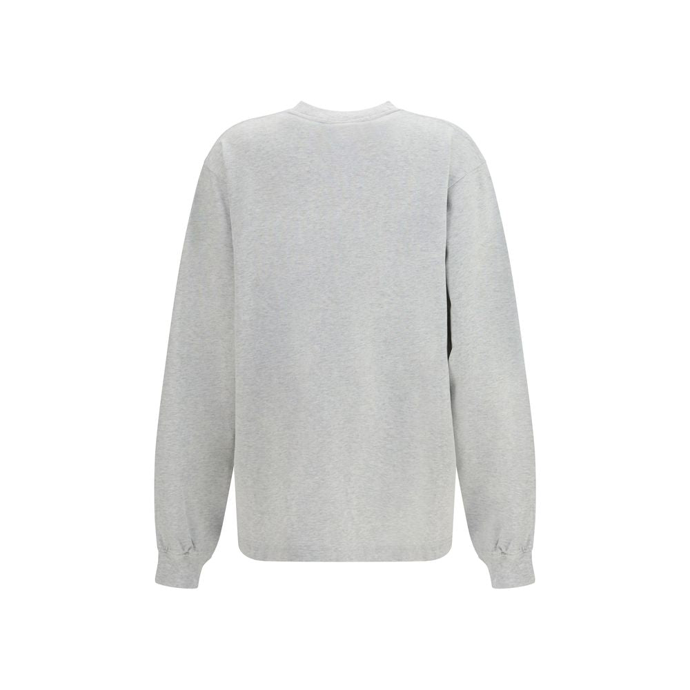 Elevate your wardrobe with the Alexander Wang Gray Cotton Sportswear long-sleeve T-shirt, a luxurious blend of comfort and contemporary elegance, perfect for the discerning individual.