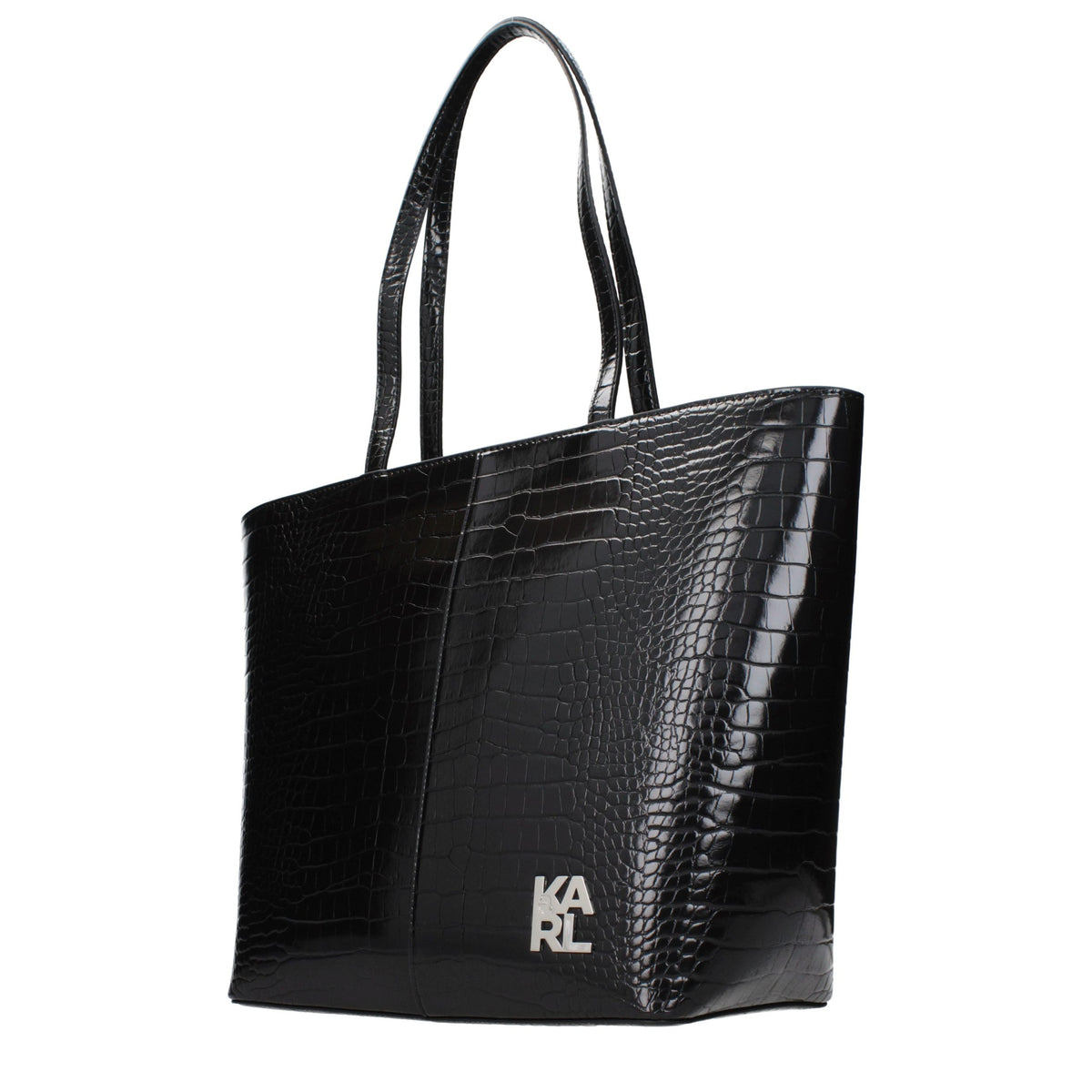 Elevate your style with the Karl Lagerfeld Black Polyethylene Shoulder Bag, a luxurious blend of sophisticated design and exquisite craftsmanship, perfect for any occasion.