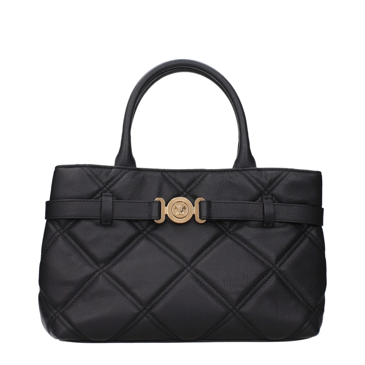 Experience the allure of the Versace Black Leather Handbag, where exquisite craftsmanship meets timeless elegance, perfect for those who appreciate luxury and sophistication.